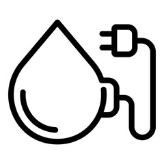 Poster - Drop plug icon. Outline drop plug vector icon for web design isolated on white background