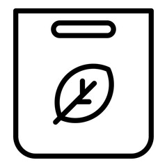 Poster - Ecologic leaf pack icon. Outline ecologic leaf pack vector icon for web design isolated on white background