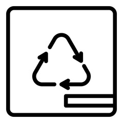 Poster - Eco cycle arrows icon. Outline eco cycle arrows vector icon for web design isolated on white background