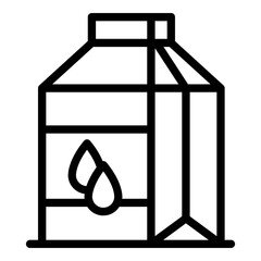 Canvas Print - Farm eco milk icon. Outline farm eco milk vector icon for web design isolated on white background