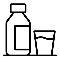 Poster - Water eco icon. Outline water eco vector icon for web design isolated on white background