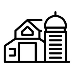 Poster - Farm building icon. Outline farm building vector icon for web design isolated on white background
