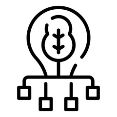 Poster - bulb innovation icon. outline bulb innovation vector icon for web design isolated on white backgroun