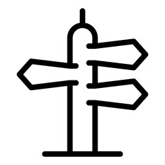 Poster - City direction indicator icon. Outline city direction indicator vector icon for web design isolated on white background