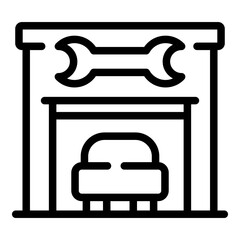 Poster - Car repair service icon. Outline car repair service vector icon for web design isolated on white background