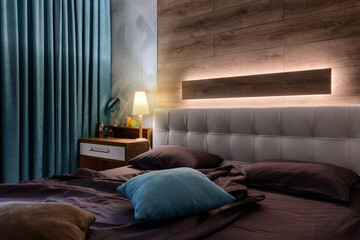 Wall Mural - Bedroom at night