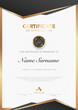 © TripleP Studio - diploma certificate template black and gold color with luxury and modern style vector image, award suitable for appreciation. Vector illustration eps10.