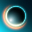 Round sphere button reflected light website app. Isolated bell glow circle button background