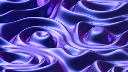 Poster - Modern ultraviolet abstract background with fluid slime. Futuristic neon background. Liquid abstract banner design. 3D illustration, 3D rendering.