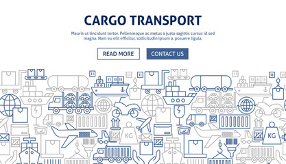 Wall Mural - Cargo Transport Banner Design