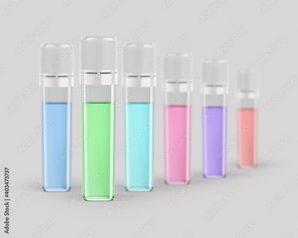 Medical vial syringe vaccine treatment for injection isolated on white ...