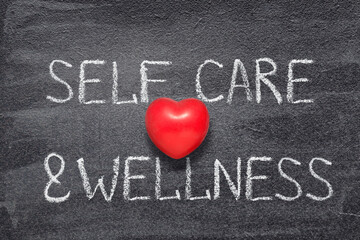 Wall Mural - selfcare and wellness heart