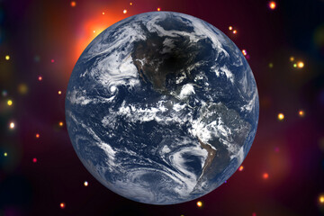 Wall Mural - beautiful earth from space. the elements of this image furnished by nasa.
