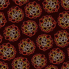 Abstract Organic Seamless Pattern With Spots, Smooth Rounded Jumble Shapes. Vector Color Background.