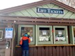 Lift tickets booth windows at Stowe Mountain resort