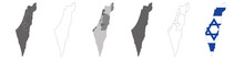 vector map flag of Israel isolated on white background	