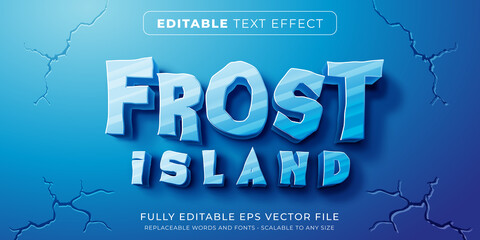 Wall Mural - editable text effect in frost ice style