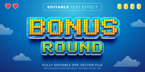 Wall Mural - editable text effect in arcade pixel game style