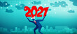 © Thaut Images - New 2021 growth and development prospects. 3D illustration