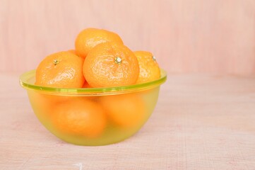 orange on wooden floor