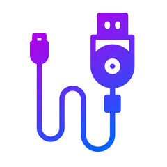 Canvas Print - Usb cable icon vector