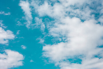 fluffy cloud in the blue sky, nature background concept