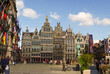 Corners of the city of Antwerp, Belgium, streets and monuments