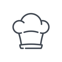 Poster - chef hat line icon. kitchen cooking hat vector outline sign.