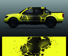 Truck Decal Graphic Wrap Vector, Abstract Background