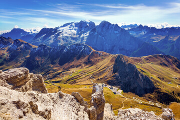 Sticker - Alpine road of South Tyrol. Italy