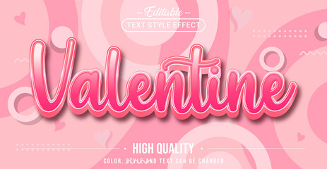 Poster - Editable text style effect - Valentine text style theme.
