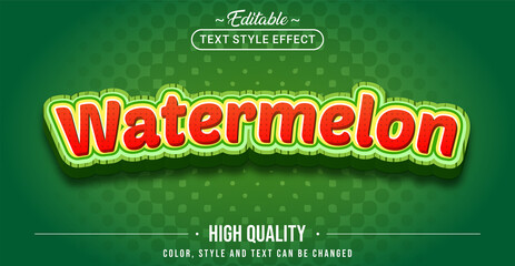 Poster - Editable text style effect - Watermelon text style theme.