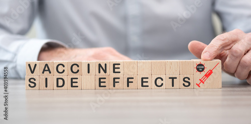 Obraz Dibond Concept of Covid-19 vaccine side effects