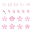 © ecocoro - Pink cherry icon set. Vector illustration.