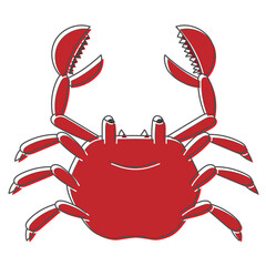 Fototapete - crab hand drawn design vector illustration