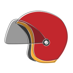 Fototapete - helmet hand drawn design vector illustration