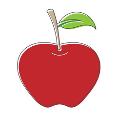 Fototapete - Apple hand drawn design vector illustration