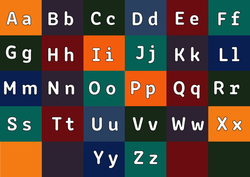 Vector alphabet for children, teachers, schools 