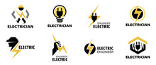 Vector logo of electrician and electronics repair