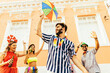 © kleberpicui - Brazilian Carnival. Group of Brazilian people celebrating the carnival party in the city