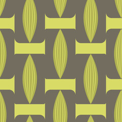 Poster - Cute colored fantasy flower seamless repeat vector pattern print background