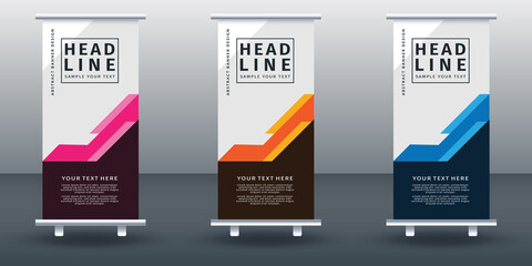 Wall Mural - Roll up banner set design template design. Modern Design. Geometric Banner Vector illustration
