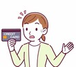 © su_cocoroe - Young woman in a cardigan_credit card