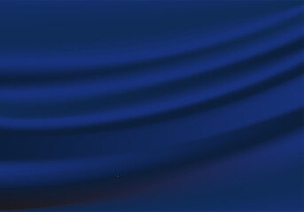 Illustration of dark blue curtains.  Vector illustration.