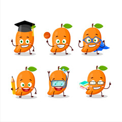 Poster - School student of mango cartoon character with various expressions