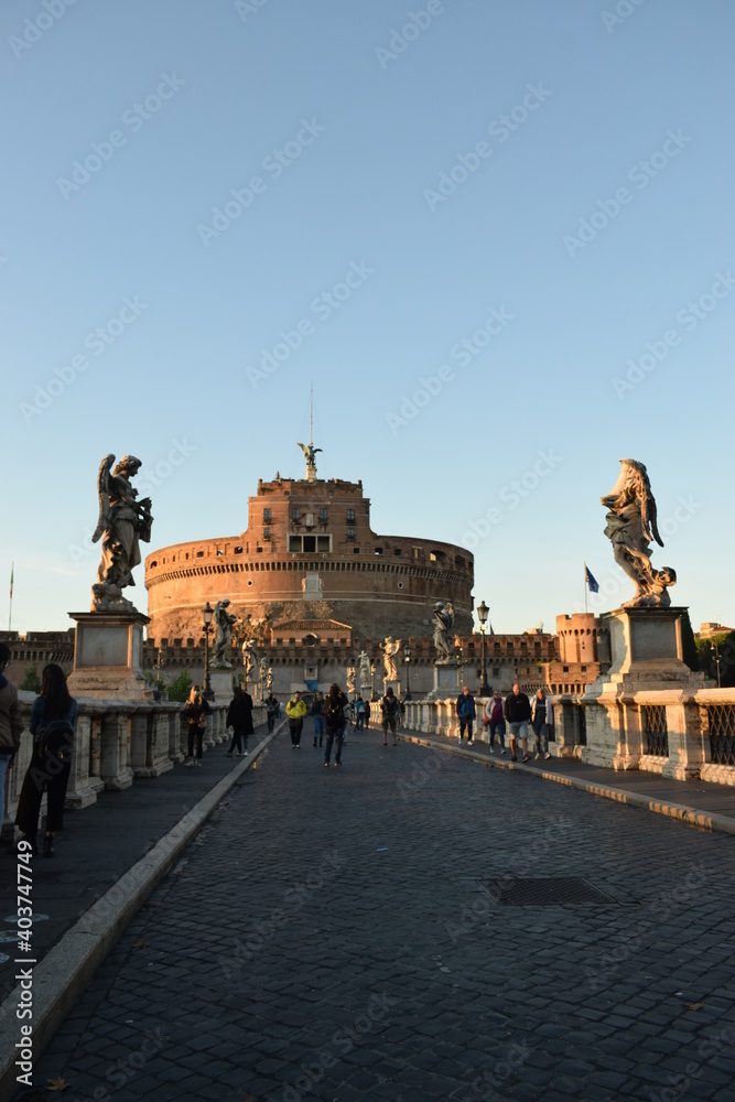 Obraz na płótnie Rzym, Tyber , Zamek Świętego Anioła w salonie
