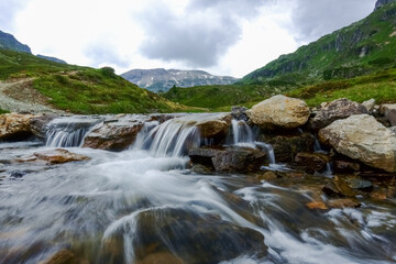  mountain creek with little waterfalls