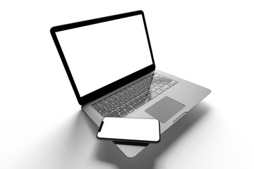 Poster - mock up of device - 3d rendering