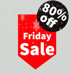 Friday sale discount icon 80%off