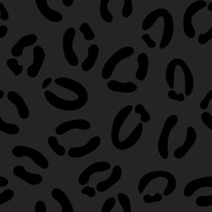 Poster - Dark cheetah animal print leopard repeat pattern design,